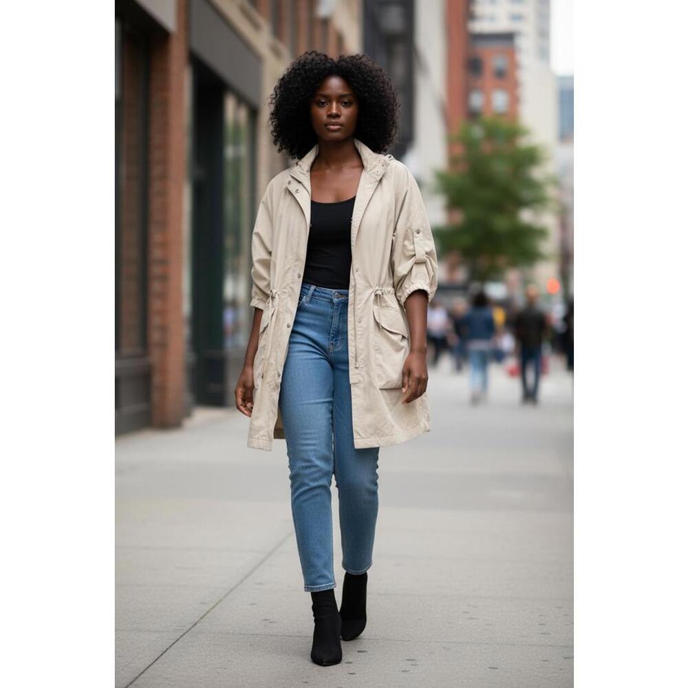 Zara Basic Women's Beige Lightweight Jacket Coat - image 1